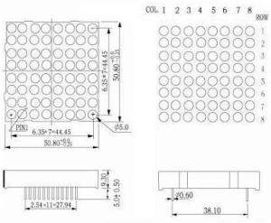 2 Inch Dual Color 8X8 LED DOT Matrix