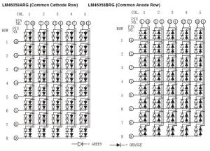 4.6 Inch 5X8 Dual Color LED DOT Matrix